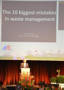 Professor Brunner presented the 10 biggest mistakes in waste management